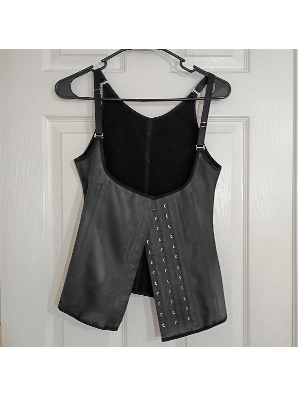 Ann Michell Black Adjustable Waist Cincher Corset Shaper Vest Medium